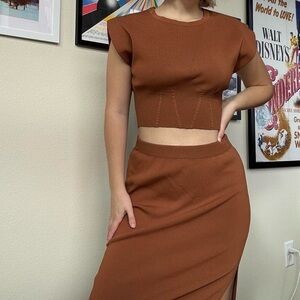 Elegant Brown Women's Skirt